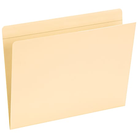 Smead® Reinforced-Tab Pocket Folders, Straight Cut, Letter Size, Manila, Pack Of 50