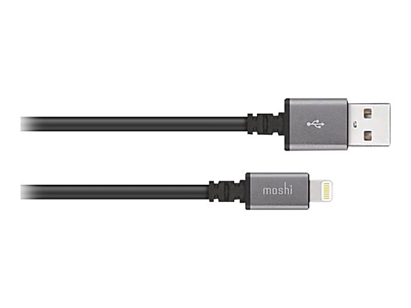 Moshi USB Cable w/ Lightning Connector - Black (3 Meter) - 9.84 ft - Black