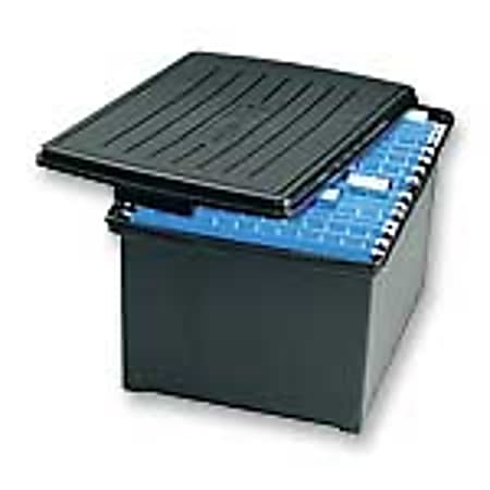 Eldon® SpaceMaker™ Letter/Legal File Box, 11"H x 13 1/2"W x 17 7/8"D, Black With Black Lid