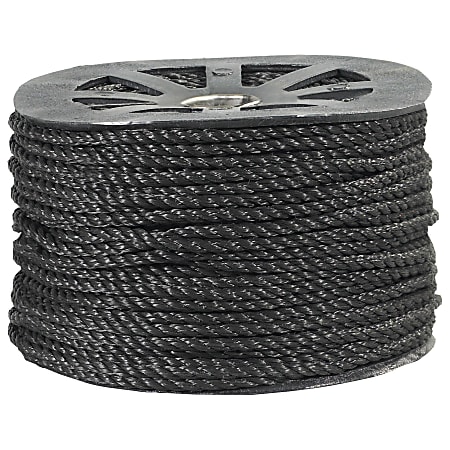 Office Depot® Brand Twisted Polypropylene Rope, 2,450 Lb, 3/8" x 600', Black