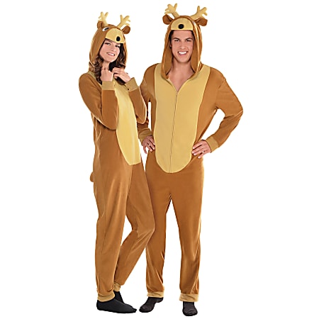 Amscan Reindeer Zipster Adult Costume Large/Extra-Large