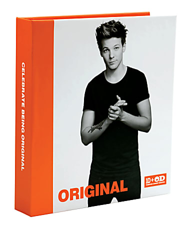 One Direction Limited Edition 1D + OD Together Round Ring Binder, Louis - Original, Orange