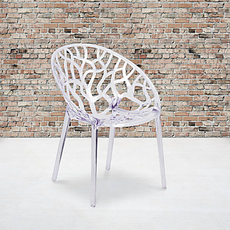 Flash Furniture Specter Series Transparent Stacking Side Chairs,
