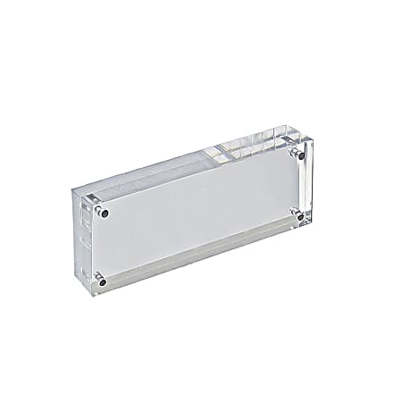 Azar Displays Acrylic Vertical/Horizontal Block Frame, 3" x 8", Clear