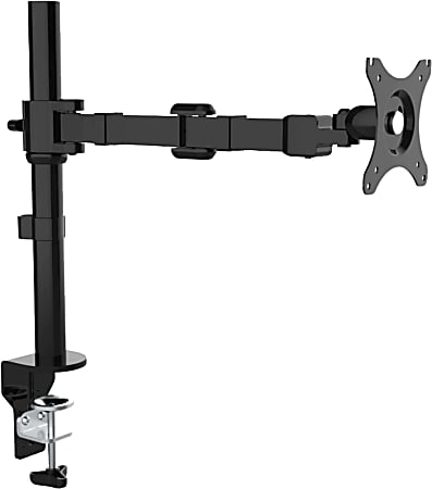 Volkano Steady Uno Series Single Arm Adjustable Desk Clamp Monitor Stand, Black