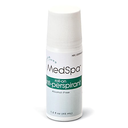 Medline MedSpa Roll-On Unscented Antiperspirants/Deodorants, 1.5 Oz, Pack Of 96