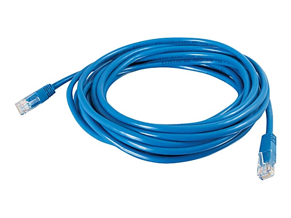 C2G Cat5e Molded Solid Unshielded (UTP) Network Patch Cable - Patch cable - RJ-45 (M) to RJ-45 (M) - 65 ft - UTP - CAT 5e - solid - blue