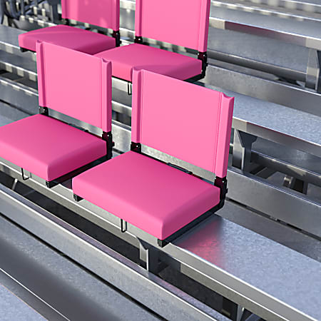Flash Furniture Grandstand Comfort Seats, Pink/Black, Set Of
