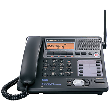 Panasonic KX TG4500B 4 Line 5.8GHz FHDSS Expandable CordedCordless