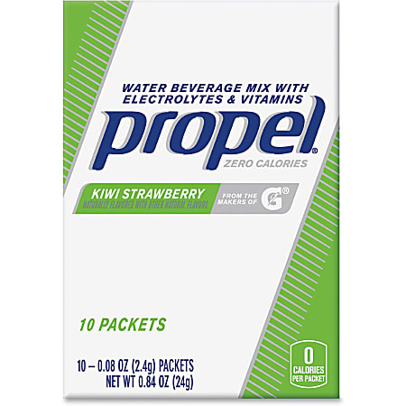 Propel Lemon Beverage Mix Packets with Electrolytes and Vitamins - Powder - 0.08 oz - 120 / Carton Propel Lemon Beverage Mix Packets with Electrolytes and Vitamins - Powder - 0.08 oz - 120 / Carton