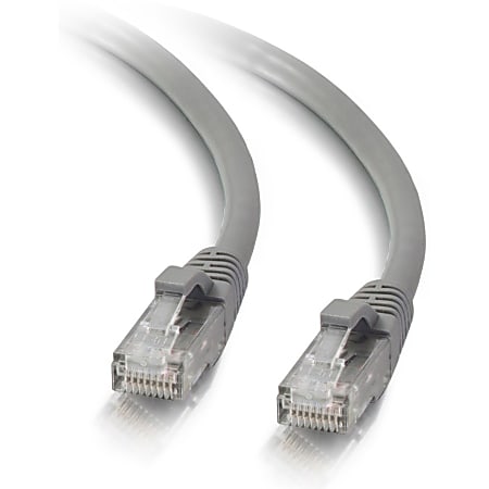 C2G 1ft Cat5e Snagless Unshielded (UTP) Network Patch Ethernet Cable - Gray - Category 5e for Network Device - RJ-45 Male - RJ-45 Male - 1ft - Gray