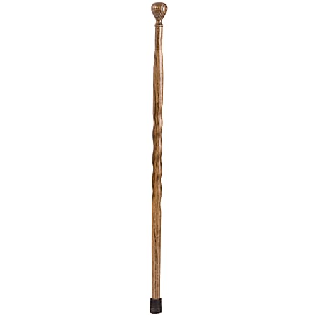 Brazos Walking Sticks™ Twisted Oak Turned Knob Walking Stick, 37", Brown