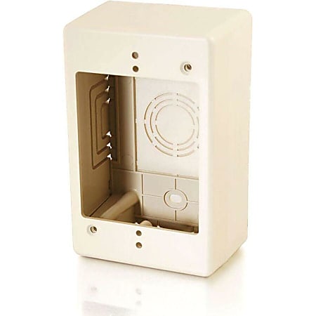 C2G Tyton Raceway Single Gang 2in Junction Box - Ivory - 1-gang - Ivory