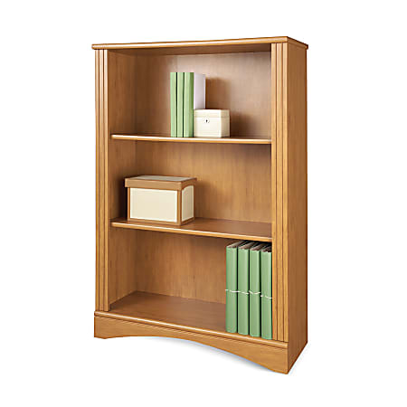 Realspace® Dawson 3-Shelf Bookcase, Canyon Maple