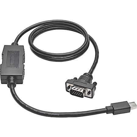 Tripp Lite 3ft Mini DisplayPort to VGA Adapter Active Converter mdp to VGA 1920x 1200 DPort 1.2 M/M - P586003VGAV2