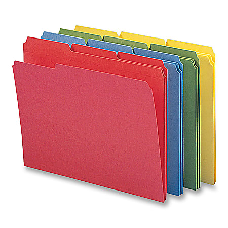Smead 13 Cut Color Packaged File Folders Letter Size Assorted Colors ...