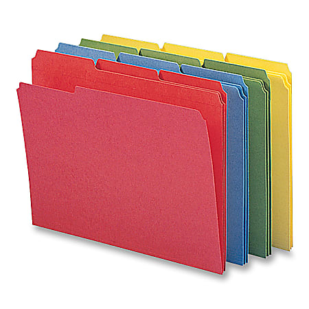Smead® 1/3-Cut Color Packaged File Folders, Letter Size, Assorted Colors, Box Of 12