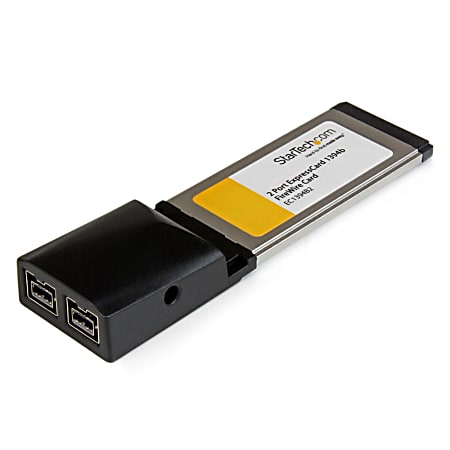 StarTech.com StarTech.com 2 Port ExpressCard FireWire Adapter Card - Add 2 FireWire800 ports to a laptop through an ExpressCard slot - EC1394B2