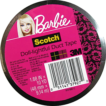 Scotch Colored Duct Tape 1 78 x 10 Yd. Barbie Doll Lightful - Office Depot