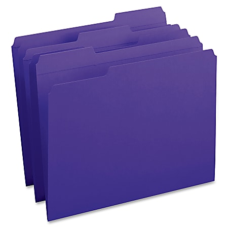 Smead® 1/3-Cut 2-Ply Color File Folders, Letter Size,