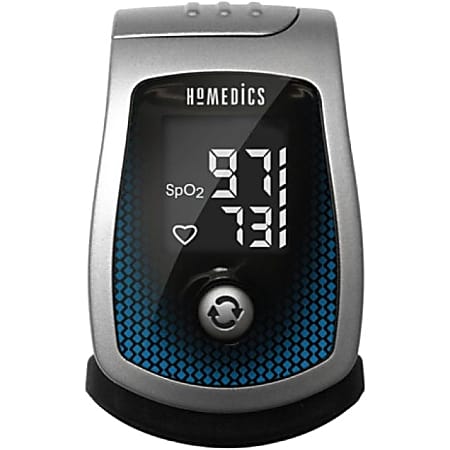 HoMedics Deluxe Pulse Oximeter - For Pulse Rate - Large Display, Adjustable Display