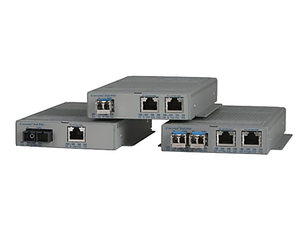 Omnitron OmniConverter FPoE/SL - Fiber media converter - 100Mb LAN - 10Base-T, 100Base-FX, 100Base-TX - RJ-45 / SC multi-mode - up to 3.1 miles - 1310 nm