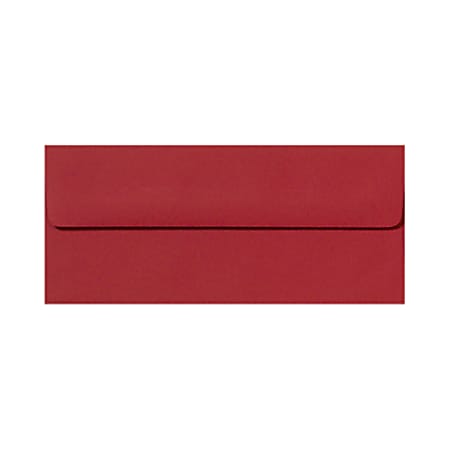 LUX #10 Envelopes, Peel & Press Closure, Ruby Red, Pack Of 1,000