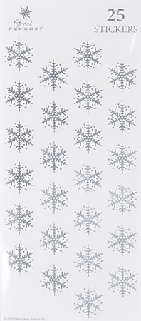 Great Papers! Holiday Foil Seals, 1", Silver, Silver Flakes, Pack Of 50