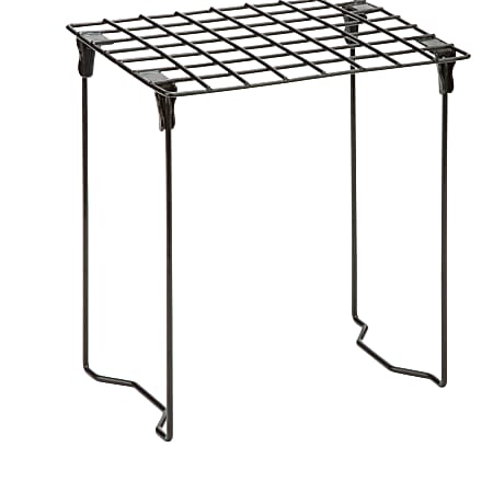 Honey-Can-Do Folding Steel Locker Shelf, 12 3/4"H x 9 1/4"W x 11"D, Black