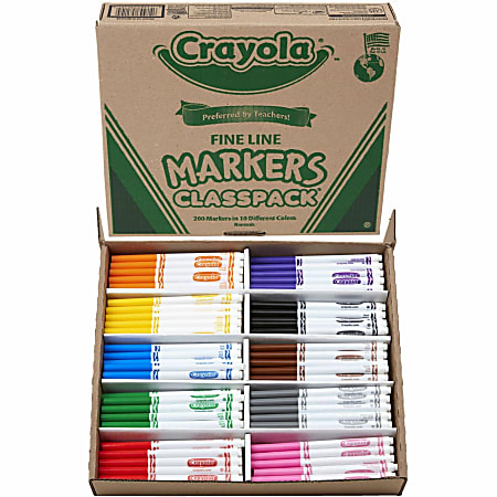Crayola Marker,Clspk,200 Bx,Ast 588200, 1 - Fry's Food Stores