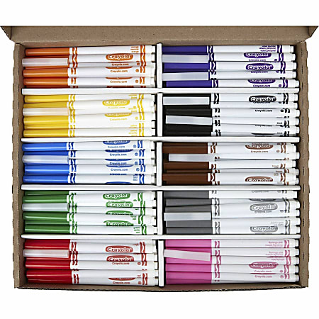 Crayola Fine Line Markers Assorted Classic Classpack Box Of 200 - Office  Depot