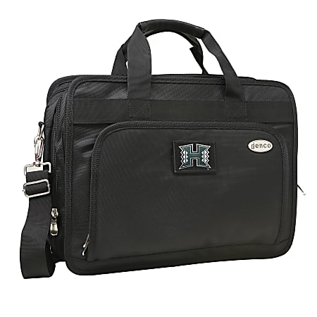 Denco Sports Luggage Expandable Briefcase With 13" Laptop Pocket, Hawaii Warriors, Black