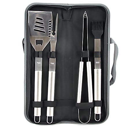 Oster Everwood 5 Piece Kitchen Nylon Tools Set BrownGray - Office Depot