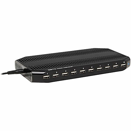 Eaton Tripp Lite Series 10-Port USB Charging Station Hub w Adjustable Storage Tablet/Smartphone/iPad/Iphone 5V 21A 105W - U280010ST