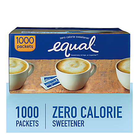 Equal® Zero Calorie Original Sweetener, Box of 1,000 Sweetener Packets