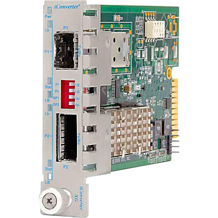 iConverter 10 Gigabit Ethernet Fiber Media Converter SFP+ to XFP 10Gbps Module Wide Temp - 1 x SFP+; 1 x XFP (Protocol-Transparent); Internal Module; Lifetime Warranty