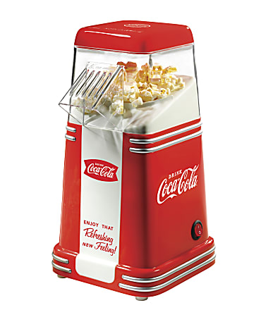 Nostalgia Rhp310coke Coca-Cola Mini Hot Air Popcorn Popper
