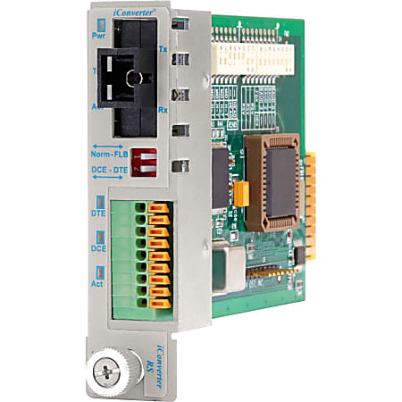 Omnitron iConverter RS-422/485 Serial to Single-Fiber Media Converter Terminal SC Single-Mode BiDi 20km Module - 1 x RS-422/485; 1 x SC Single-Mode Single-Fiber (1310/1550); Internal Module; Lifetime Warranty