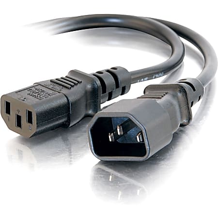 C2G 15ft 18 AWG Computer Power Extension Cord (IEC320C14 to IEC320C13) - 15ft