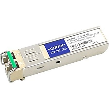 AddOn MSA and TAA Compliant 1000Base-DWDM 100GHz SFP Transceiver (SMF, 1551.72nm, 40km, LC, DOM)