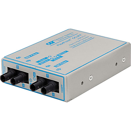 Omnitron Systems FlexPoint 4450-0 Single-Mode to Multimode Fiber Transceiver - 2 x ST Duplex - OC-3 - Wall-mountable, Rack-mountable