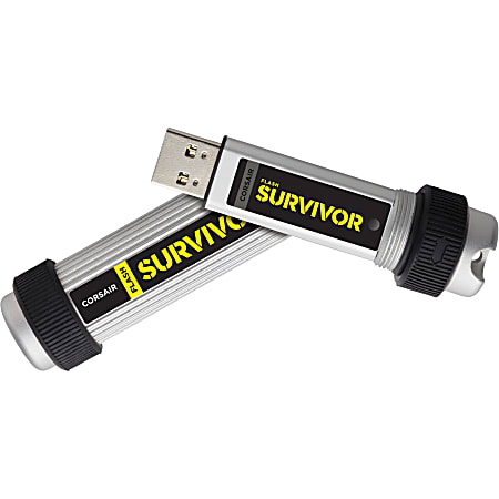 Corsair Flash Survivor 64GB USB 3.0 Flash Drive - 64 GB - USB 3.0 - Black - 5 Year Warranty
