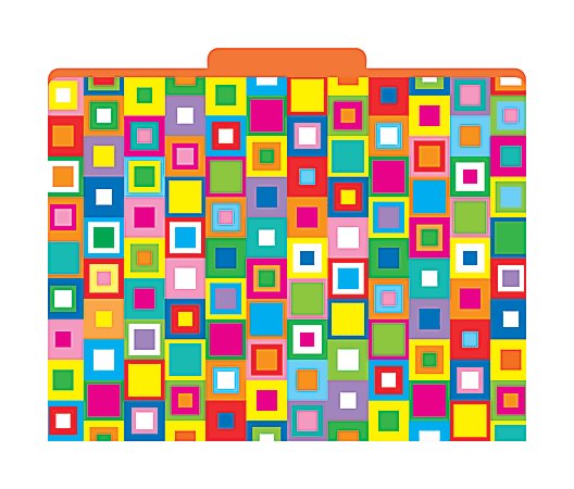 Barker Creek Tab File Folders, 8 1/2" x 11", Letter Size, Squares, Pack Of 12