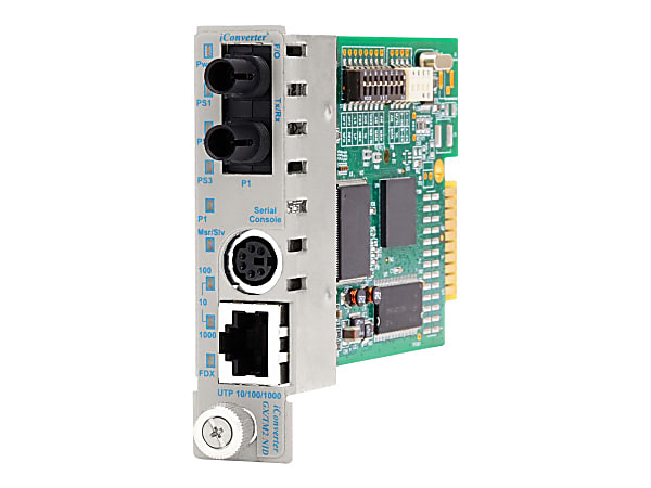 Omnitron iConverter GX/TM2 - Fiber media converter - GigE - 10Base-T, 100Base-TX, 1000Base-T, 1000Bas - 8920N0