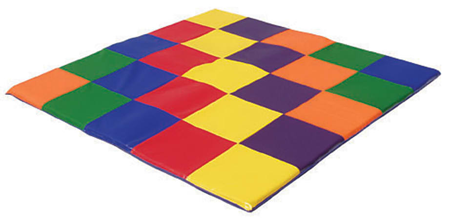 ECR4Kids® Patchwork Mat, 1 1/2"H x 58"W x 58"D, Multicolor