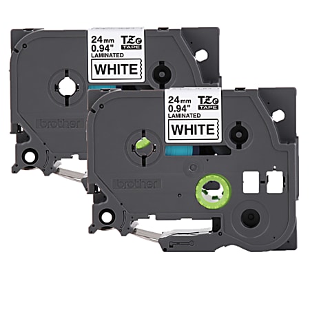 Brother Genuine P-Touch TZE2512PK Laminated Label Tape, 26-1/4’, Black, Pack Of 2 Rolls