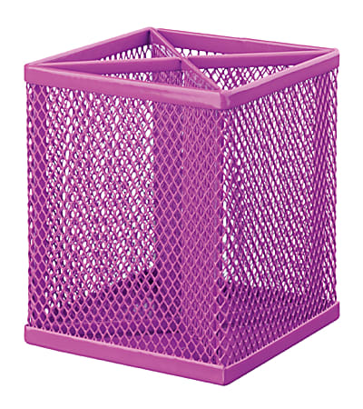 OfficeMax Purple Mesh Pencil Cup
