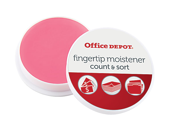 Office Depot® Brand Fingertip Moisteners, 10 Grams, Pink, Pack Of 3