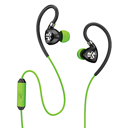 JLab Fit 2.0 Sport Earbuds Green Office Depot