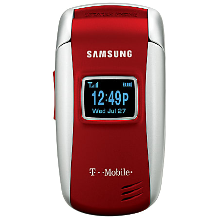 T-Mobile® Samsung t209 Flip-Top Prepaid Wireless Phone, Red